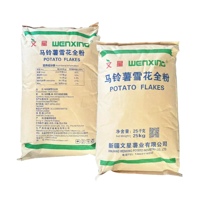 Membakar Tepung Kepingan Salji Kentang Dehidrasi